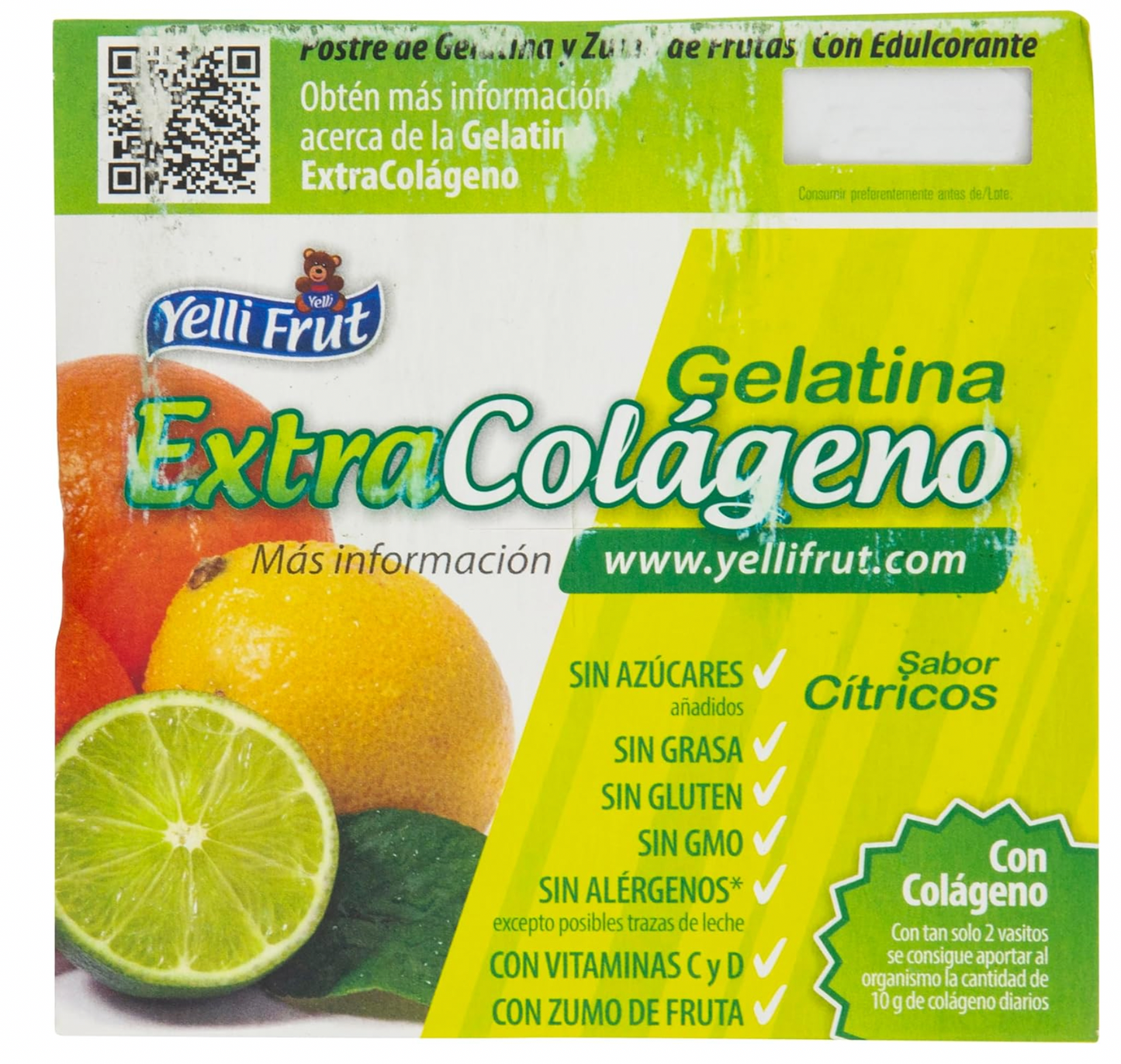 Extra Colágeno Cítricos. Pack de 12x4 = 48 tarrinas.