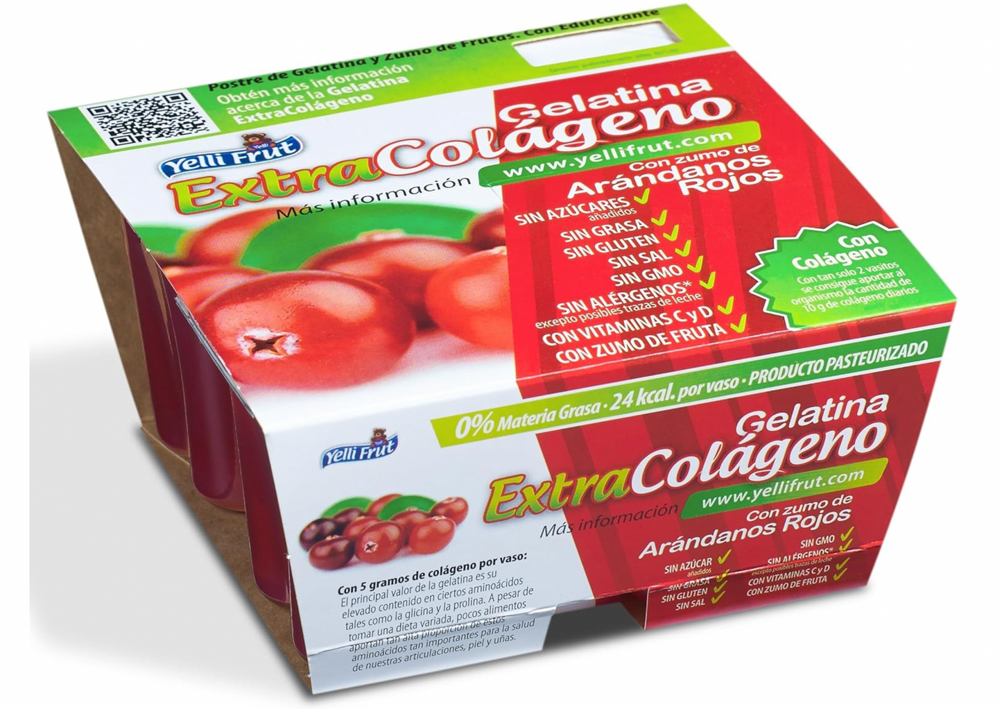 Extra Colágeno Arándanos. Pack de 12x4 = 48 tarrinas.