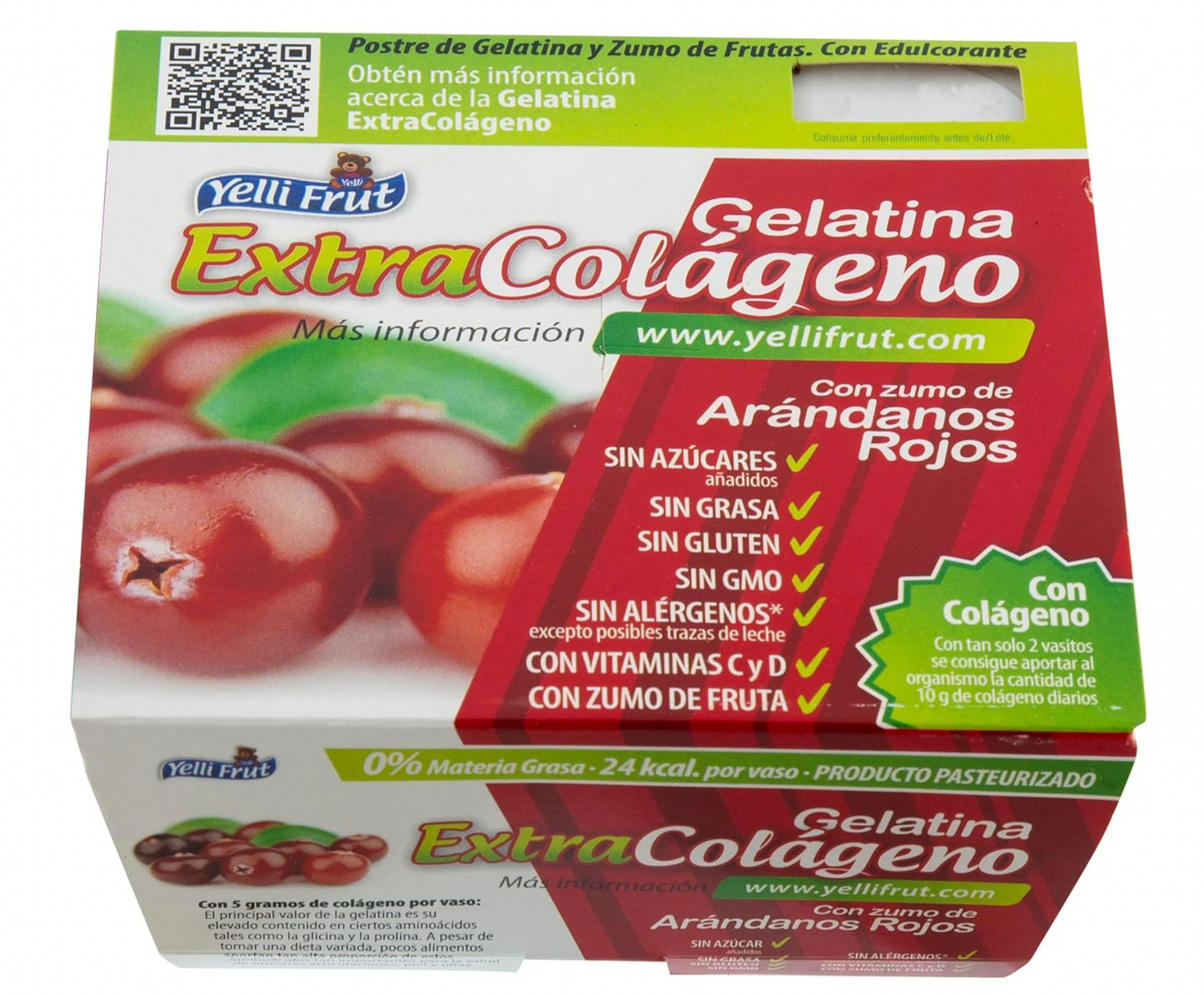 Extra Colágeno Arándanos. Pack de 12x4 = 48 tarrinas.